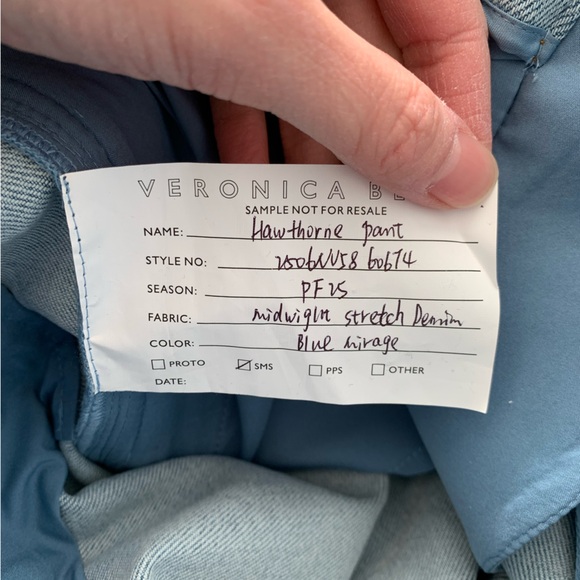 NEW Veronica Beard Hawthorn pant blue mirage - Picture 9 of 9